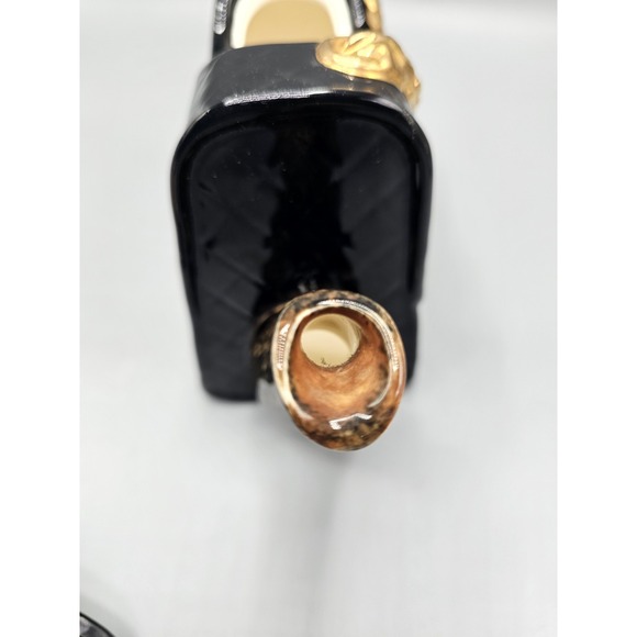 Vintage Jim Bailey Black Quilted Black Gold Luxury Purse Teapot Limited Edition - Picture 7 of 16